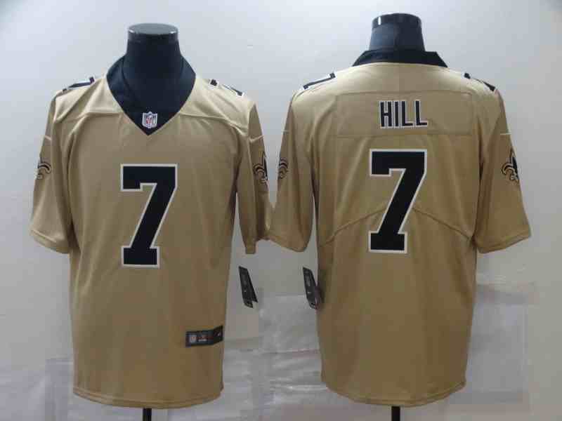 Nike Saints 7 Taysom Hill  Cream Inverted Legend Limited Jersey