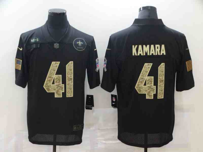 41 Alvin Kamara New Orleans Saints Nike 2020 Salute to Service Limited Jersey  Camo number