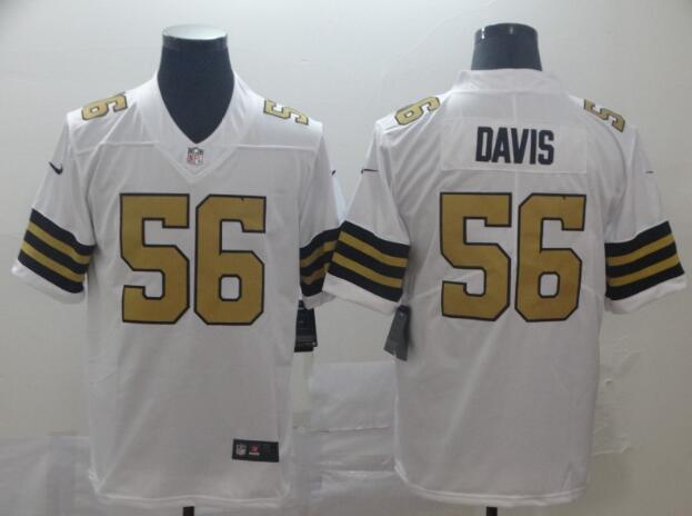 Nike Saints 56 DeMario Davis White Color Rush Limited Jersey
