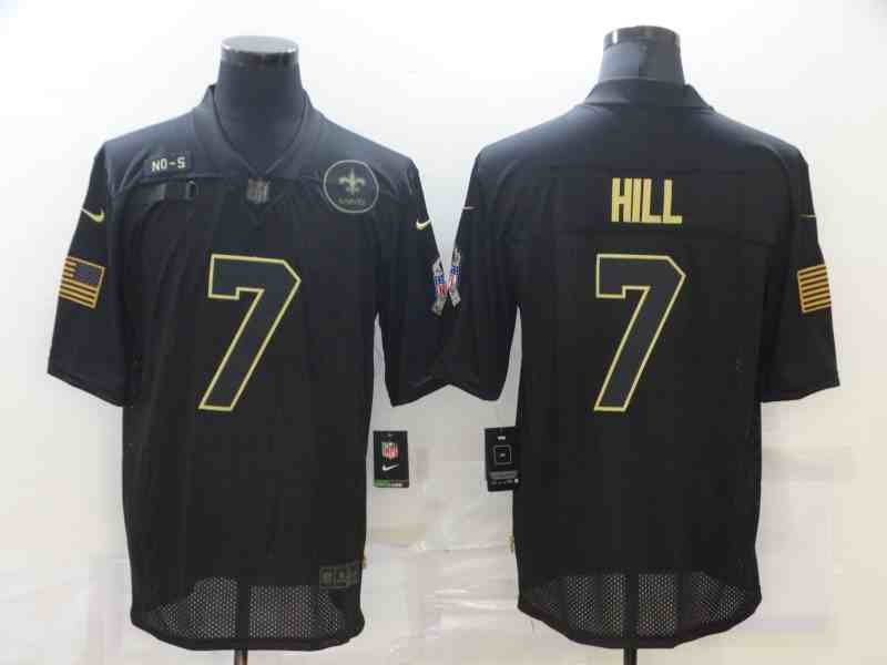 Nike Saints 7 Taysom Hill 2020 Salute to Service Limited Jersey
