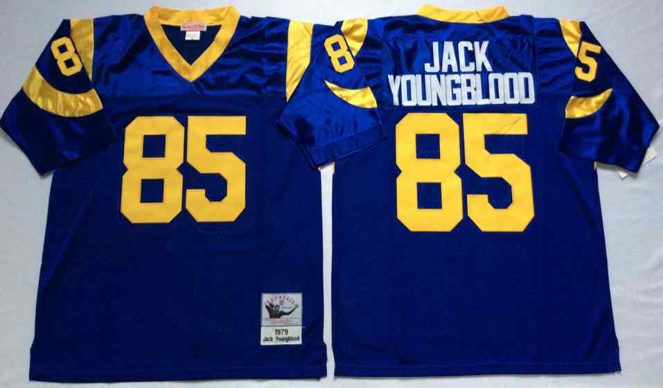Los Angeles Rams 85 Jack Youngblood Throwback Blue Jersey