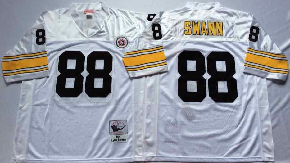 Pittsburgh Steelers 88 Lynn Swann 1975 Throwback White Jersey