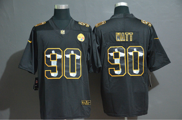 Nike Steelers 90 T.J. Watt Black Jesus Faith Edition Limited Jersey