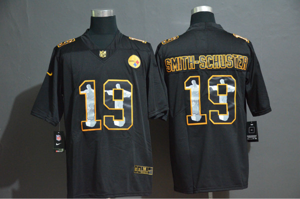 Nike Steelers 19 JuJu Smith-Schuster Black Jesus Faith Edition Limited Jersey