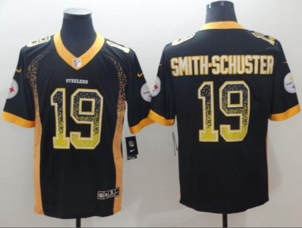 Nike Steelers 19 JuJu Smith-Schuster Black Drift Fashion Limited Jersey