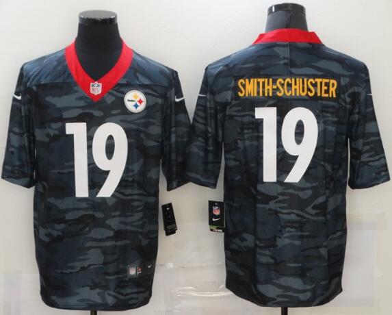 Men Pittsburgh Steelers 19 Smith-schuster  Nike Camo Salute to Service Limited NFL Jerseys