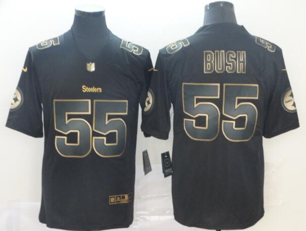 Nike Steelers 55 Devin Bush Black Gold Vapor Untouchable Limited Jersey