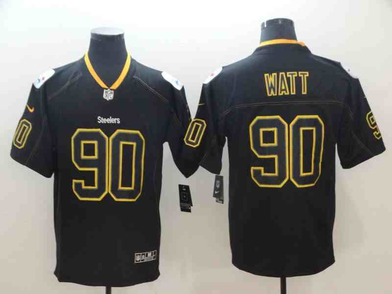 Nike Steelers 90 T.J. Watt Black Shadow Legend Limited Jersey
