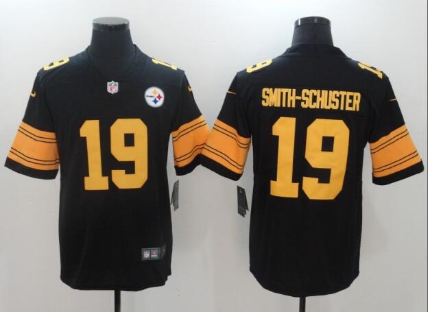 Nike Steelers 19 JuJu Smith-Schuster Black Color Rush Vapor Untouchable Limited Jersey
