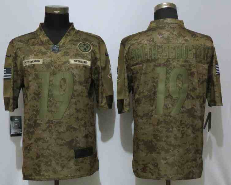 Nike Steelers 19 JuJu Smith-Schuster Camo Salute To Service Limited Jersey