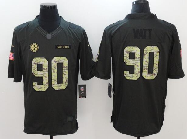 NEW Nike Pittsburgh Steelers 90 Watt Anthracite Salute To Service Limited Jersey