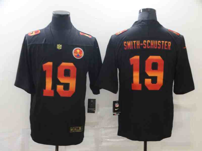 Nike Steelers 19 JuJu Smith-Schuste Black colorful fashion Edition  Limited Jersey