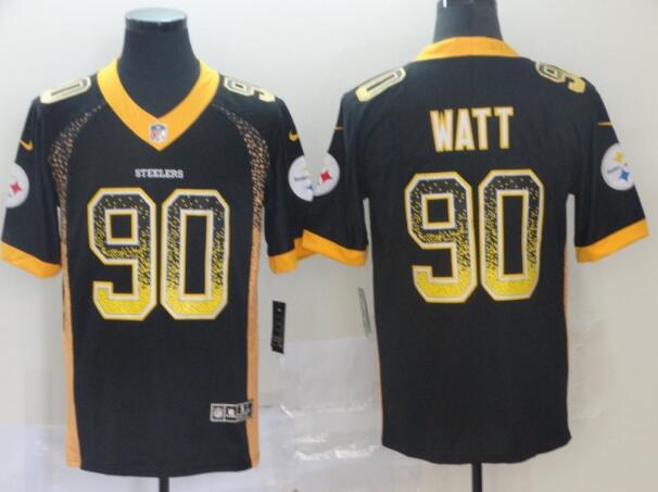 Nike Steelers 90 T.J. Watt Black Drift Fashion Limited Jersey