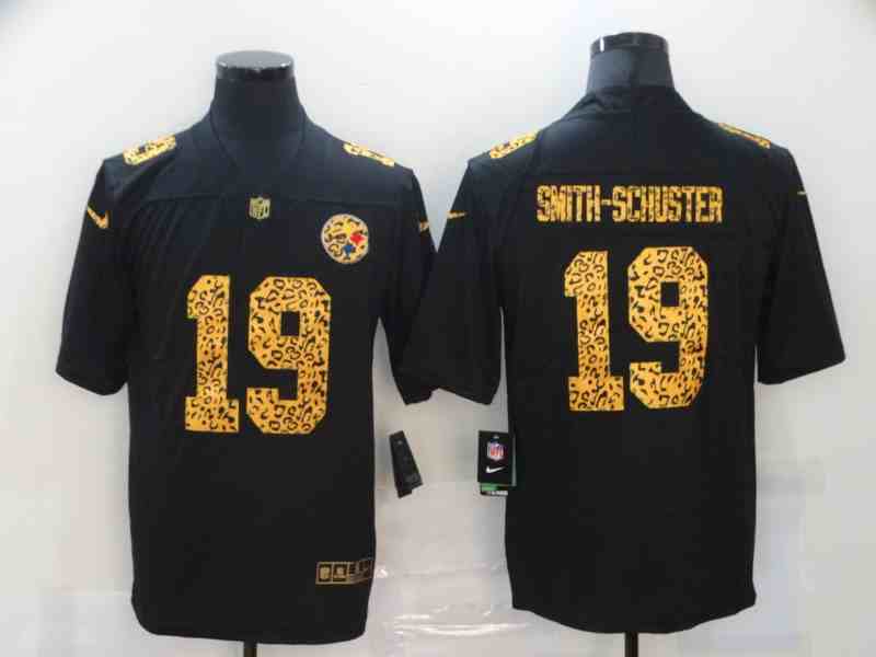 Nike Steelers 19 JuJu Smith Schuster Black Leopard Vapor Untouchable Limited Jersey