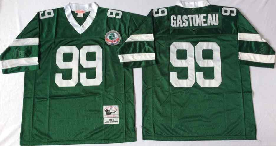 New York Jets 99 Mark Gastineau 1984 Throwback Green Jersey