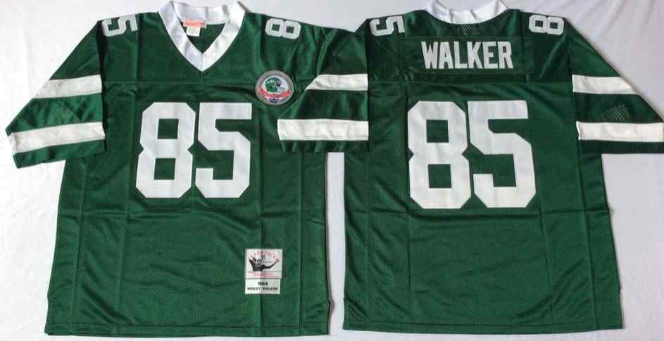 New York Jets 85 Wesley Walker 1984 Throwback Green Jersey