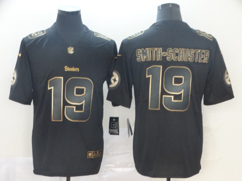 Nike Steelers 19 JuJu Smith-Schuster Black Gold Vapor Untouchable Limited Jersey