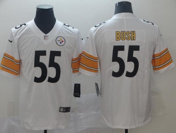 Nike Steelers 55 Devin Bush White Limited Jersey