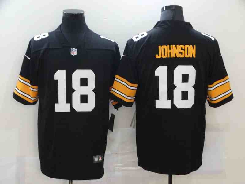 Nike Steelers 18 Diontae Johnson Black Vapor Untouchable Limited Jersey