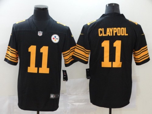 Men's Pittsburgh Steelers 11 Chase Claypool Color Rush Black Jersey