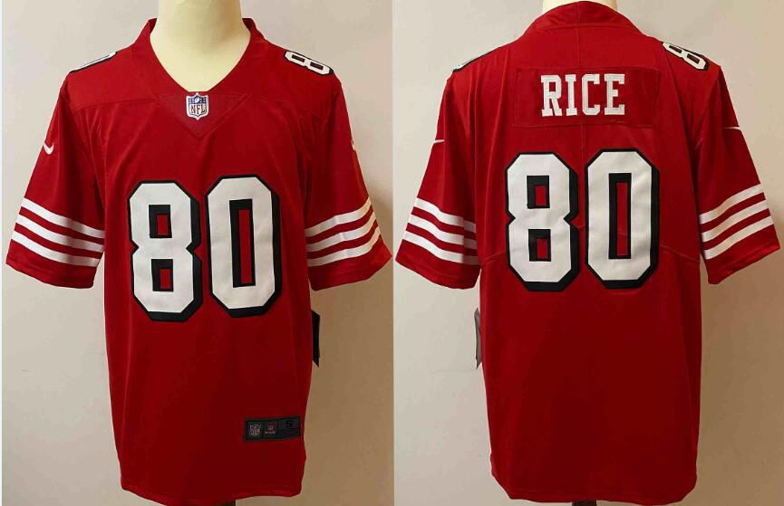 Nike 49ers 80 Jerry Rice Red  Vapor Untouchable Limited Jersey