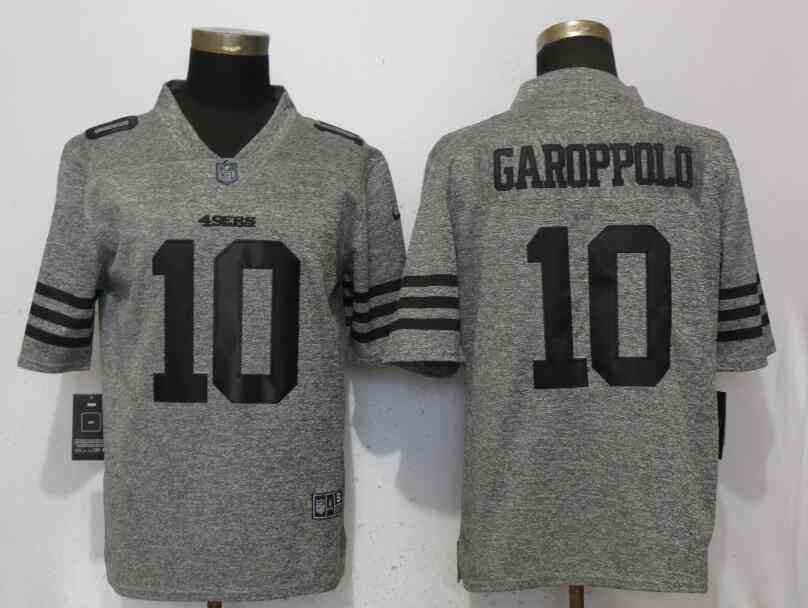 Nike 49ers 10 Jimmy Garoppolo Gray Gridiron Gray Limited Jersey