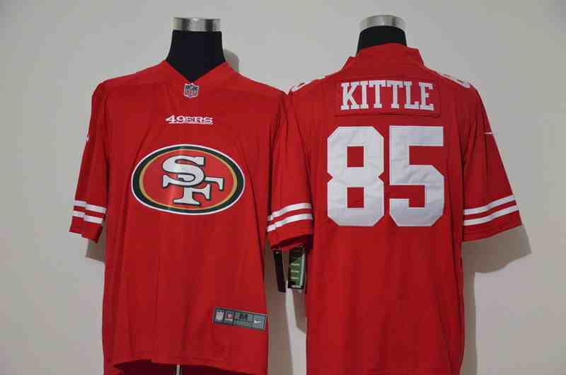 Nike 49ers 85 George Kittle Red Vapor Untouchable Limited Jerseys