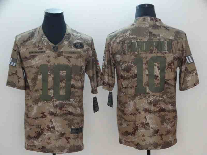 Nike 49ers 10 Jimmy Garoppolo Camo Salute To Service Limited Jersey