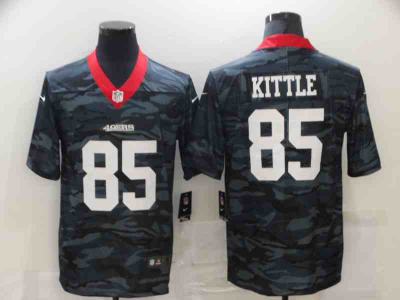 Men San Francisco 49ers 85 Kittle 2020 Nike Camo Salute to Service Limited NFL Jerseys