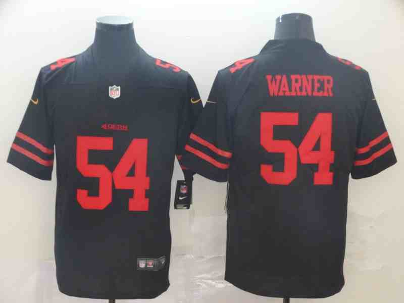 Nike 49ers 54 Fred Warner Black Vapor Untouchable Player Limited Jersey
