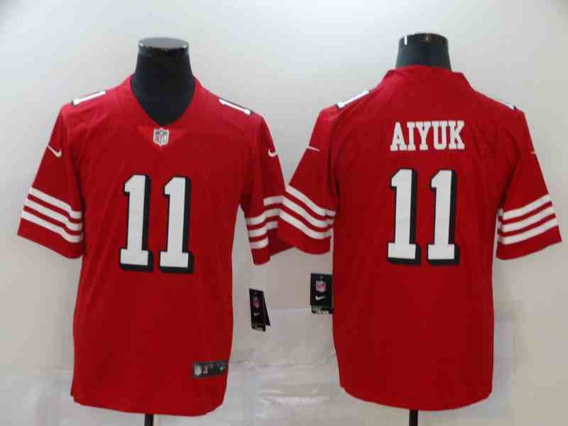 Men's San Francisco 49ers 11 Brandon Aiyuk Red Color Rush Vapor Untouchable Limited Jersey