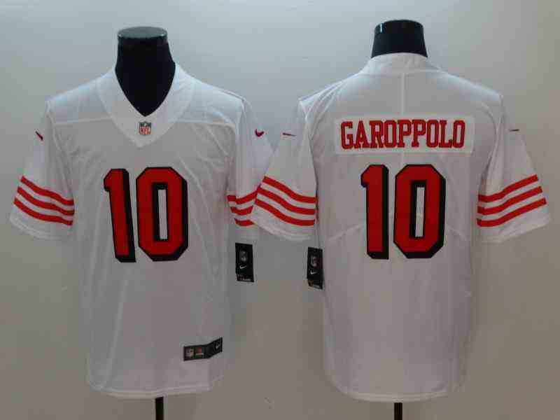Nike 49ers 10 Jimmy Garoppolo White Color Rush Vapor Untouchable Limited Jersey