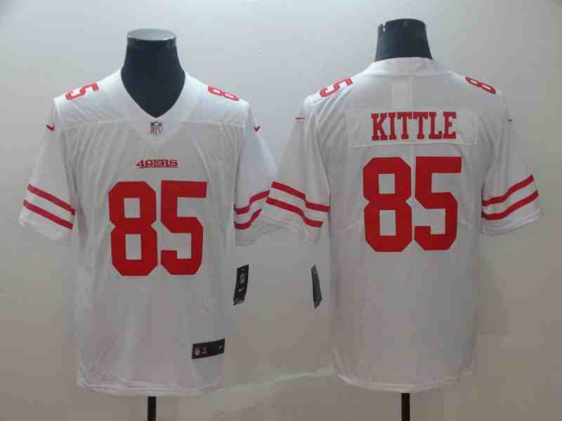 Nike 49ers 85 George Kittle White Vapor Untouchable Limited Jersey