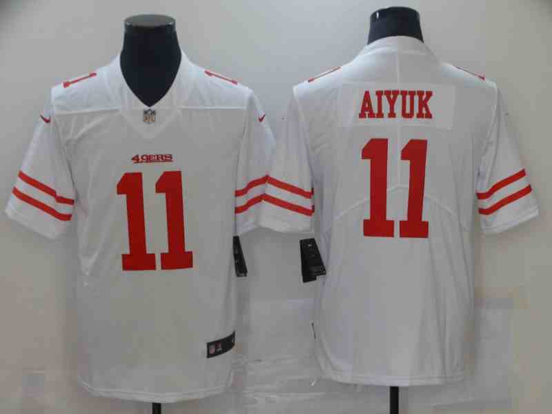 Nike 49ers 11 Brandon Aiyuk White Vapor Untouchable Limited Jersey