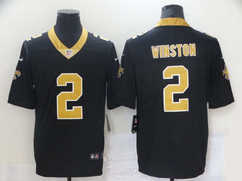 Nike Saints 2 Jameis Winston Black Team Color Men's Stitched NFL Vapor Untouchable Limited Jerseys