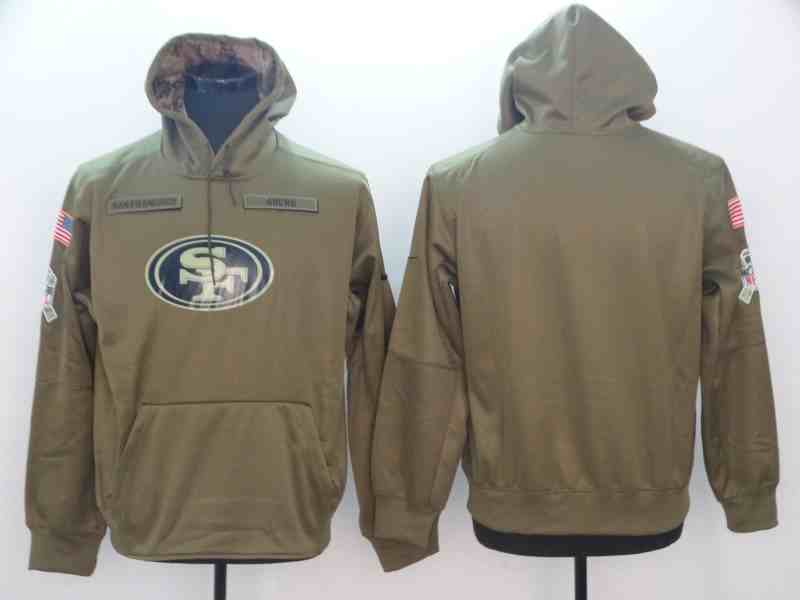 Men's Nike Olive San Francisco 49ers Salute to Service Sideline Therma Performance Pullover Hoodie
