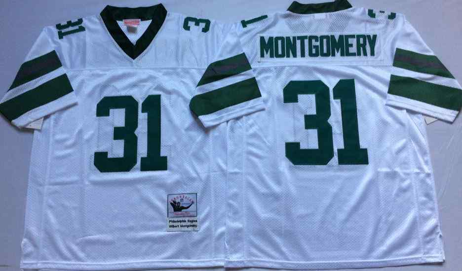 Philadelphia Eagles 31 Wilbert Montgomery 1980 Throwback White Jersey