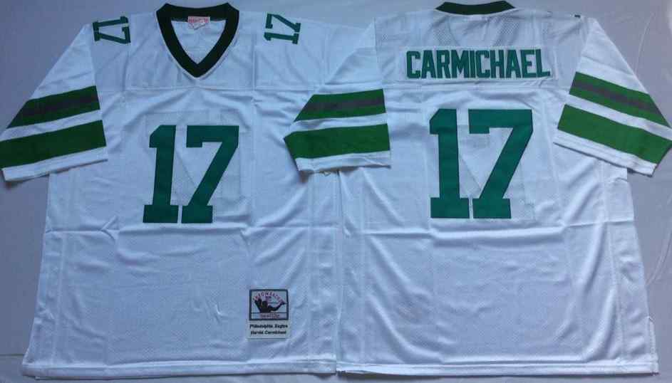 Philadelphia Eagles 17 Harold Carmichael 1980 Throwback White Jersey