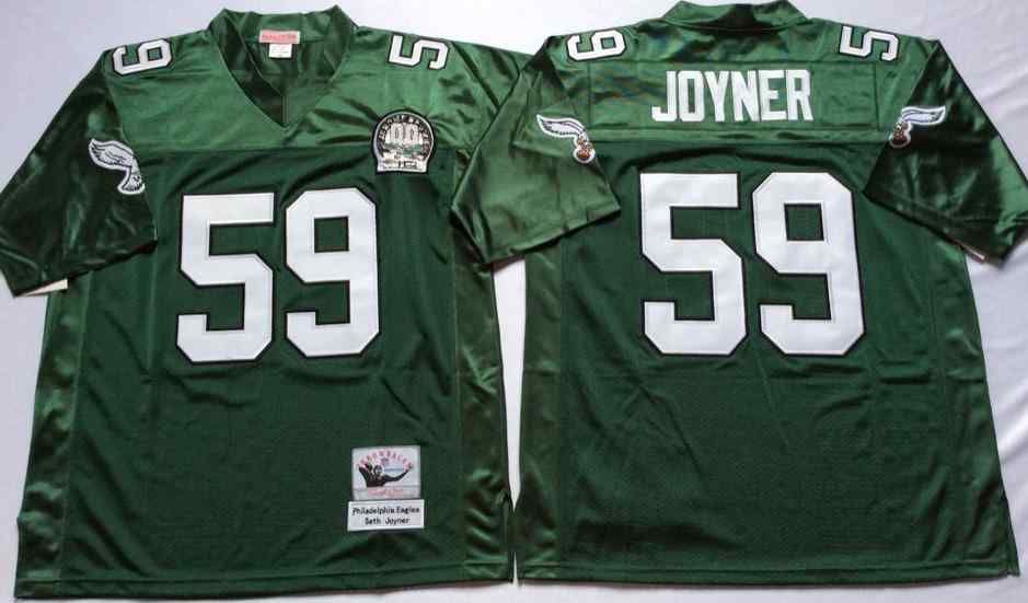 Philadelphia Eagles 59 Seth Joyner 1992 Throwback Green Jersey