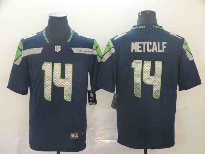 Nike Seahawks 14 DK Metcalf Navy Nike Vapor Untouchable Limited Jersey
