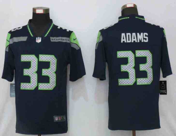 Nike Seahawks 33 Jamal Adams Navy Vapor Untouchable Limited Jersey