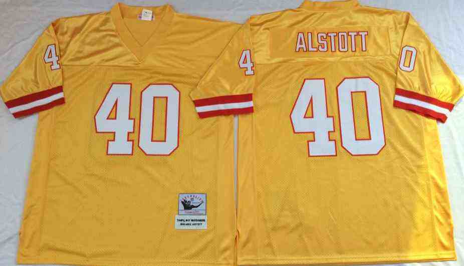 Tampa Bay Buccaneers 40 Mike Alstott Throwback Orange Jersey