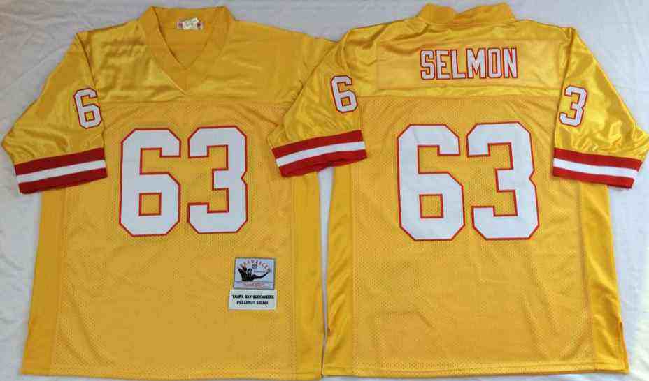 Tampa Bay Buccaneers 63 Roy Selmon Throwback Orange Jersey