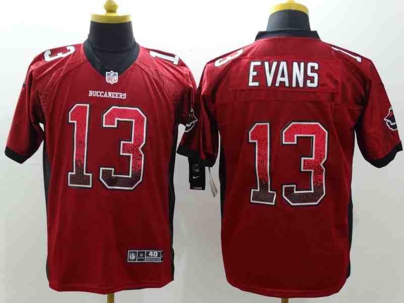 Nike Buccaneers 13 Mike Evans Red Men's Stitched NFL Limited Rush Jersey