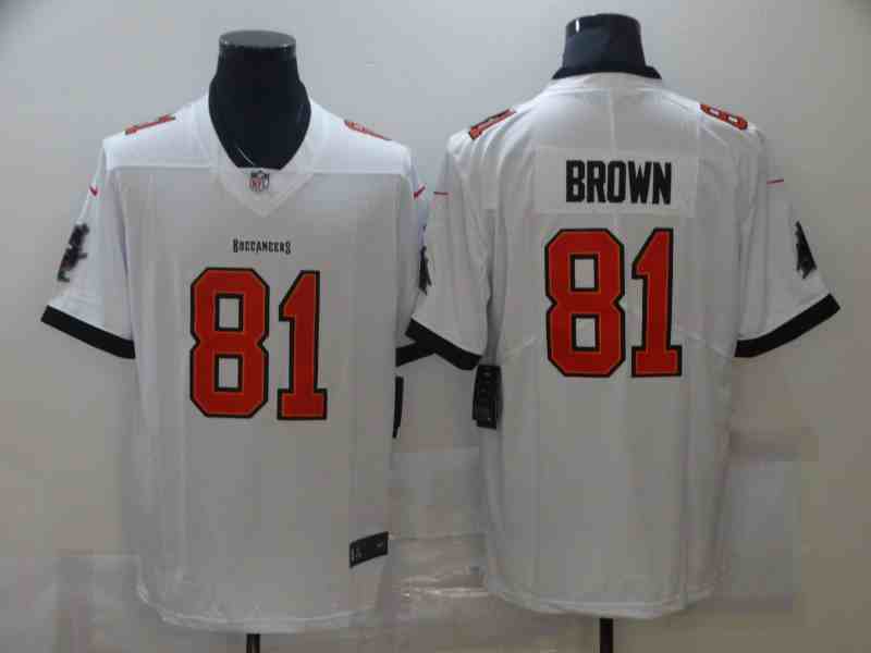 Men's Tampa Bay Buccaneers 81 Antonio Brown white  Vapor Untouchable Stitched NFL Nike Limited Jersey