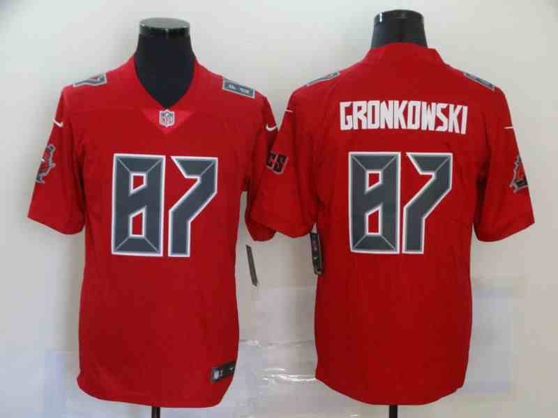 Men Tampa Bay Buccaneers 87 Gronkowski RedVapor Untouchable Limited Playe Nike NFL Jerseys