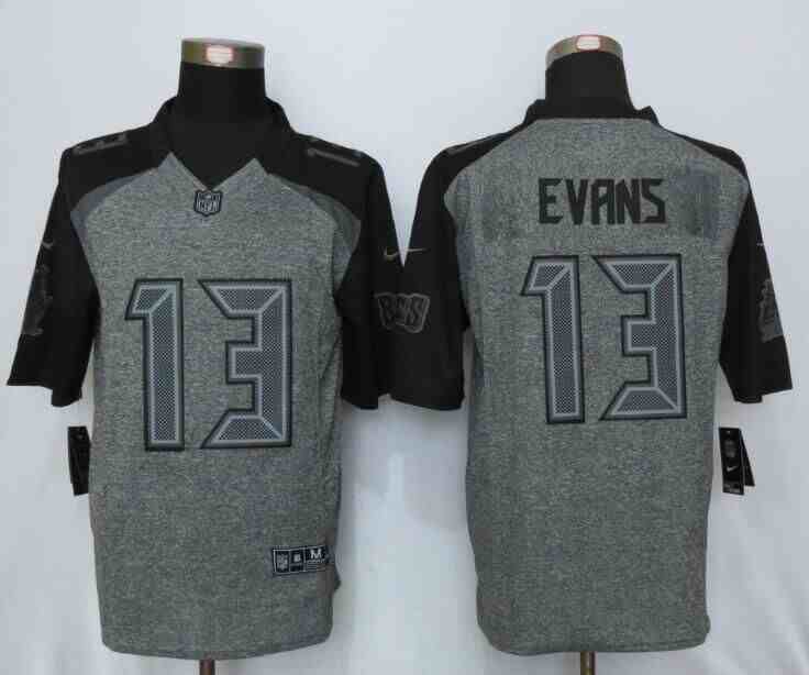 New Nike Tampa Bay Buccaneers 13 Evans Gray Men's Stitched Gridiron Gray Limited Jersey
