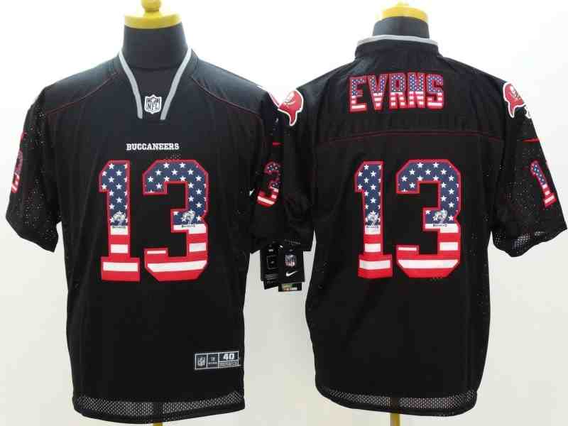 Nike Buccaneers 13 Mike Evans Salute To Service USA Flag Fashion Limited Jersey