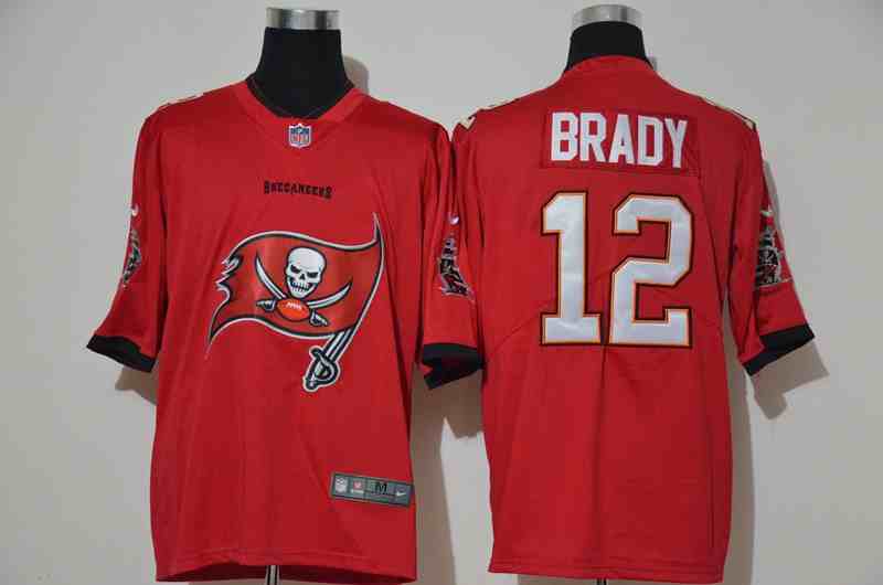 Nike Buccaneers 12 Tom Brady NFL fashion big LOGO jerseys