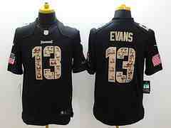 NIKE Buccaneers 13 Evans MEN Black Salute TO Service Limited Jersey